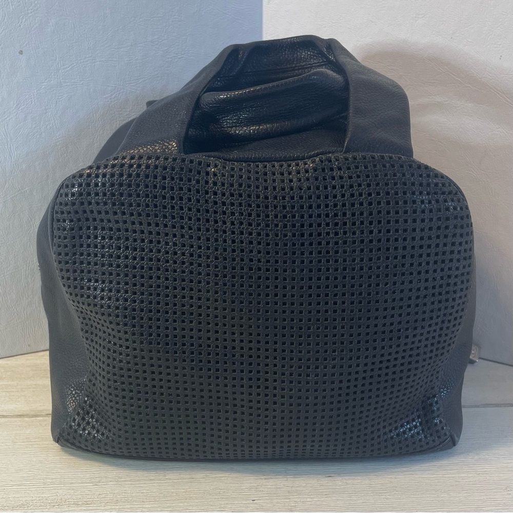 CHANEL Black Perforated Mini Bowler - Picture 3 of 5